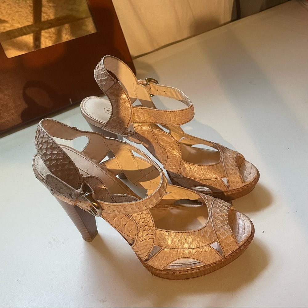 Coach Tamara Snake Skin Heels